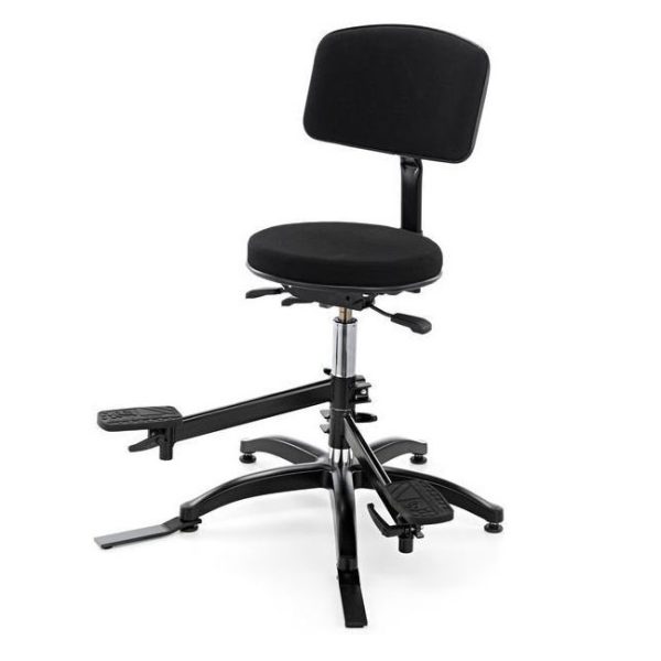 Bergerault fully adjustable double bass player chair - round seat