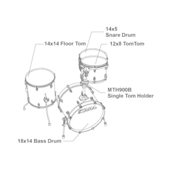 Batterie Tama Superstar Classic mapple 18" -  4 fûts sans hardware  - finition suivant stock – Image 2