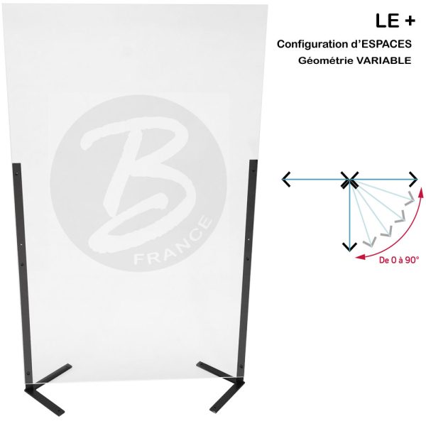 Cloison de protection  modulable transparente  - 190 cm x L150 cm
